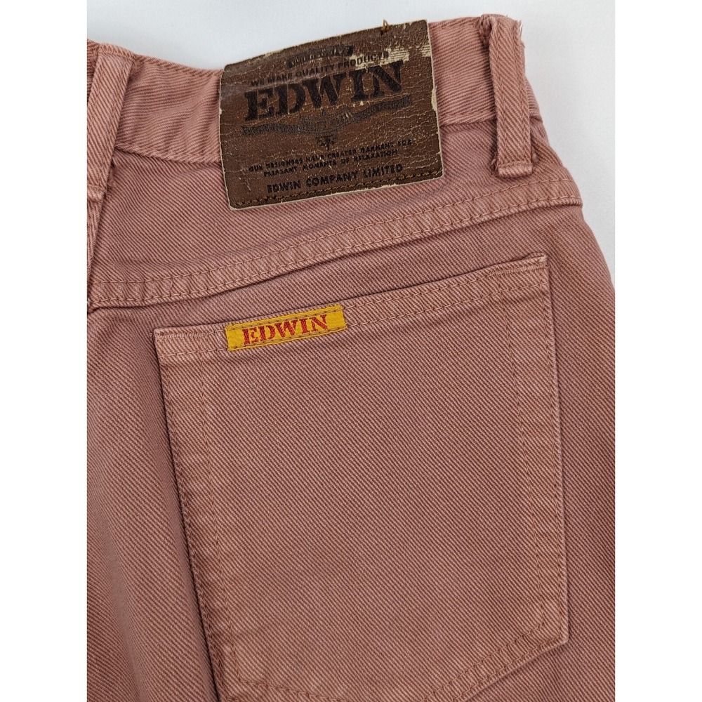 Vintage Edwin International Jeans 28x32 LA Slim Japanese‎ Pink Denim Womans - Picture 9 of 16
